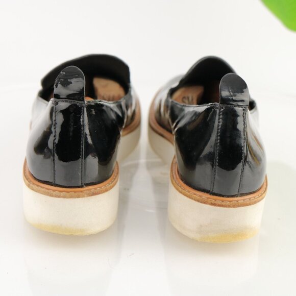 Vince Womens Sanders Loafer Size 8 Black Patent Sporty Platform Slip On Shoe - Picture 5 of 12
